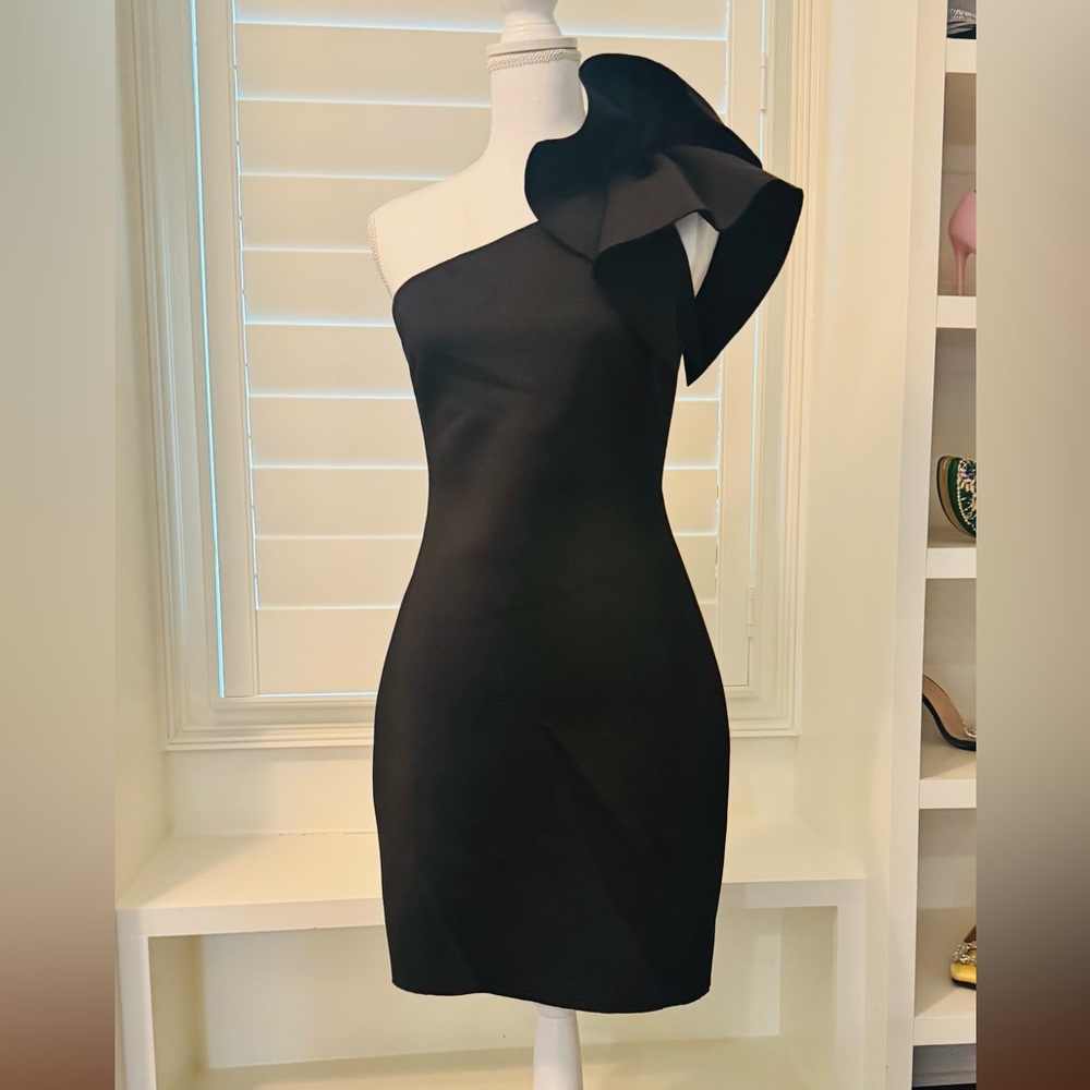 Elegant Black One-Shoulder Dress